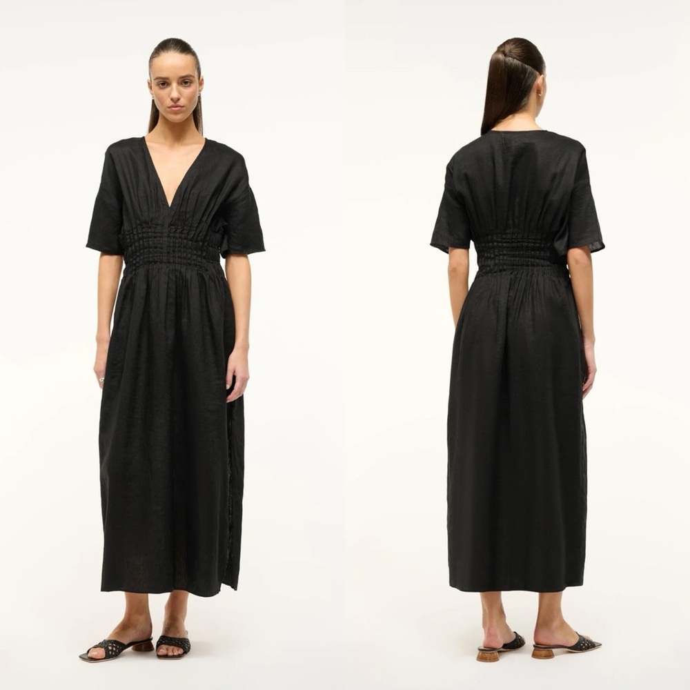 NWT Staud Lauretta Linen Midi Dress